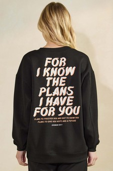 Women's God Has A Plan Ultra Comfy Pullover Sweatshirt (Open Pack)