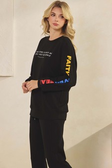 Women's Faith Over Fear Ultra Comfy Jogger Set style 3
