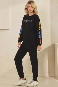 Women's Faith Over Fear Ultra Comfy Jogger Set style 5