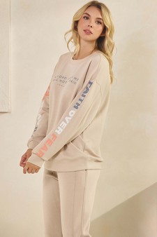 Women's Faith Over Fear Ultra Comfy Jogger Set style 3