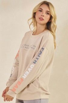 ETA 07/10/25 - Women's Faith Over Fear Ultra Comfy Pullover Sweatshirt (Open Pack) style 4