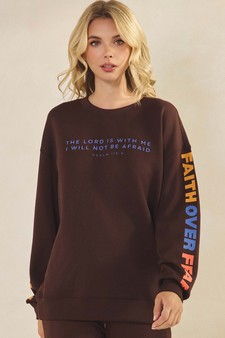 ETA 07/17/25 - Women's Faith Over Fear Ultra Comfy Pullover Sweatshirt (Open Pack) style 4