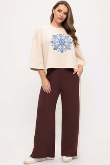 Women's Artic Snowflake Embroidered UltraComfy Top (Open Pack) style 5