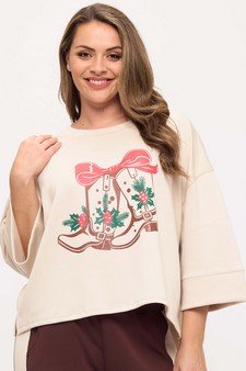 Women's Jingle Boots UltraComfy Graphic Top (Open Pack) style 4