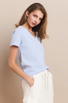 Women’s V-Neck Cotton T-shirt style 4
