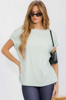 Women's The Essential Raw Edge Tee style 4