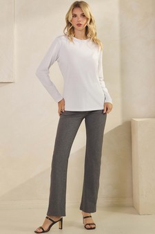 Women's Soft Touch Long Sleeve Crewneck Cotton Top style 5