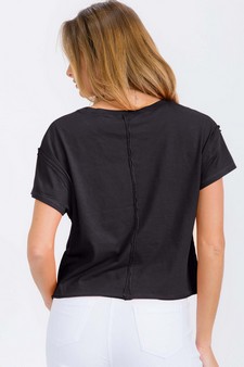 Women's The Essential Raw Edge Short Tee style 2
