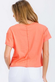 Women's The Essential Raw Edge Short Tee style 2