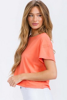 Women's The Essential Raw Edge Short Tee style 3