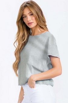 Women's The Essential Raw Edge Short Tee style 3