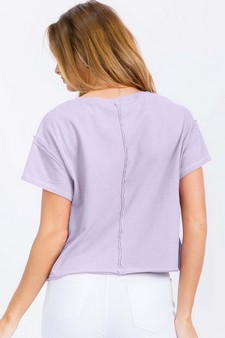 Women's The Essential Raw Edge Short Tee style 2