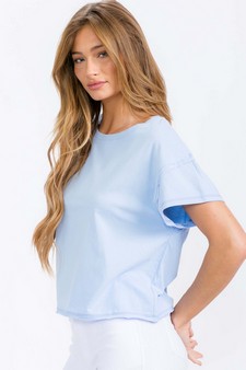 Women's The Essential Raw Edge Short Tee style 3