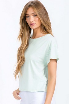 Women's The Essential Raw Edge Short Tee style 3