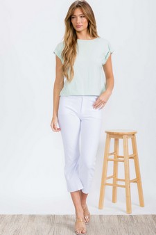 Women's The Essential Raw Edge Short Tee style 5