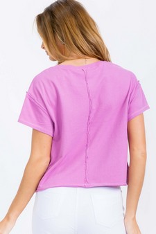 Women's The Essential Raw Edge Short Tee style 2