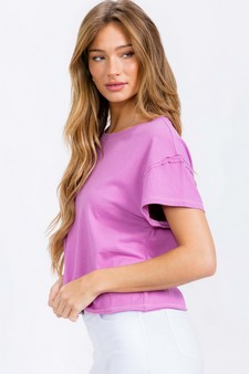 Women's The Essential Raw Edge Short Tee style 3