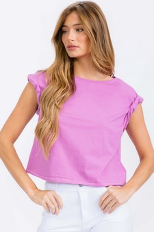 Women's The Essential Raw Edge Short Tee style 4