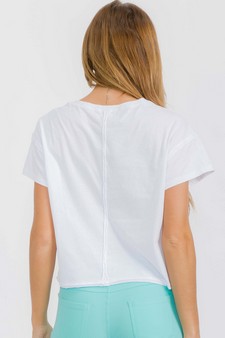 Women's The Essential Raw Edge Short Tee style 2