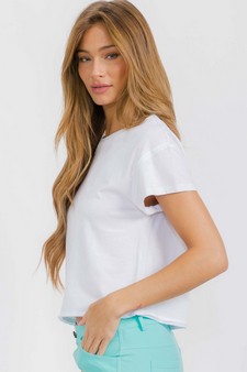 Women's The Essential Raw Edge Short Tee style 3