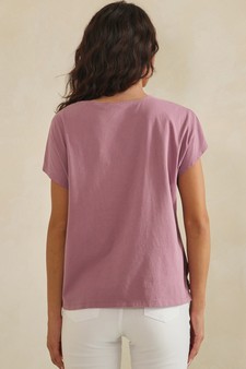 Split Neck Button Accent Premium Cotton Top style 2