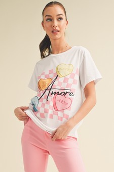 Women's "Amore" Cotton Graphic T-Shirt