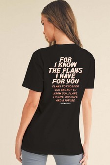 God Has a Plan Graphic Cotton T-Shirt (M only) style 2