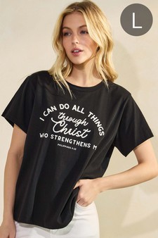 I Can Do All Things Graphic Cotton T-Shirt (L only)