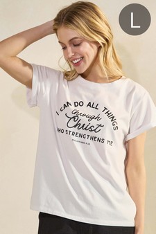 I Can Do All Things Graphic Cotton T-Shirt (L only)