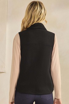 ETA 10/30/25 - Women's Cozy Comfort Fleece Full Zip Mock Neck Vest (XL only) style 2