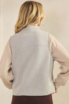 ETA 11/11/25 - Women's Cozy Comfort Fleece Full Zip Mock Neck Vest (XL only) style 2