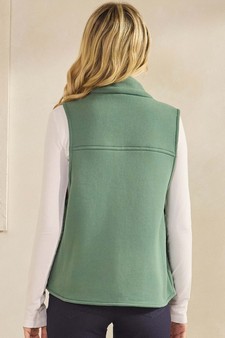 ETA 10/30/25 - Women's Cozy Comfort Fleece Full Zip Mock Neck Vest style 2