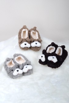 Women's Furry Dog Faux Sherpa Slippers