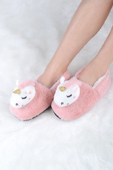 Women's Unicorn Faux Sherpa Slippers