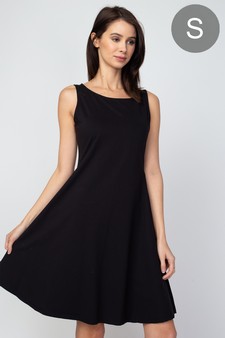 Lady's Sleeveless Comb-Cotton A-Line Dress with Pockets (Small only)