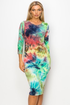 Women's All Good Vibes Mid Sleeve Dress