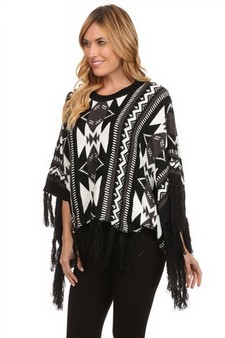 Women's Navajo Pattern Poncho