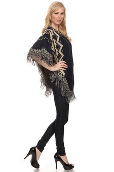 Women's Tribal Fringe Poncho style 5