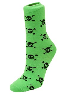 WHOLESALE SKULL AND CROSSBONES CREW SOCKS