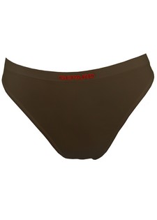 WOMENS SEAMLESS SOLID BROWN BRIEFS UNDERWEAR