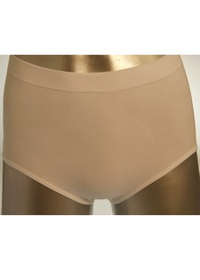 WOMENS COTTON BLEND SEAMLESS BODY CONTROL UNDERWEAR NUDE