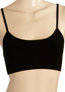 WOMENS BLACK COTTON SPORTS BRA S/M