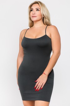 Lady's Solid Seamless Long Cami Top style 2