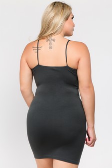 Lady's Solid Seamless Long Cami Top style 4