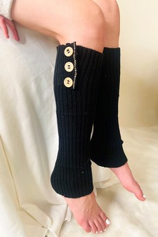 Knitted Leg Warmers with Button Details style 4