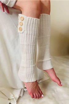 Knitted Leg Warmers with Button Details style 5