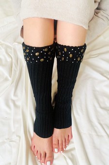 Women's Skull And Rhinestone Leg Warmers style 5