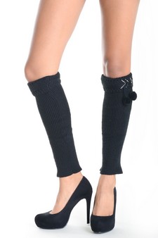 Lady's Arrows w/ Rhinestones and Pom Poms Fashion Designed Leg Warmer style 2