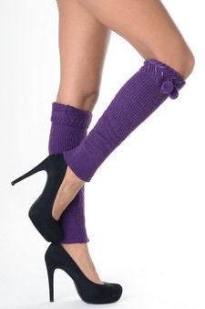 Lady's Arrows w/ Rhinestones and Pom Poms Fashion Designed Leg Warmer style 4