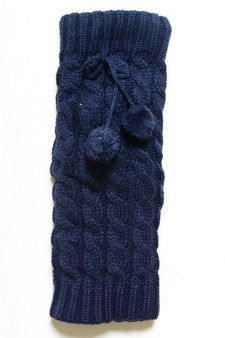Kid's Bow Tie Cable Knit Leg Warmer style 10